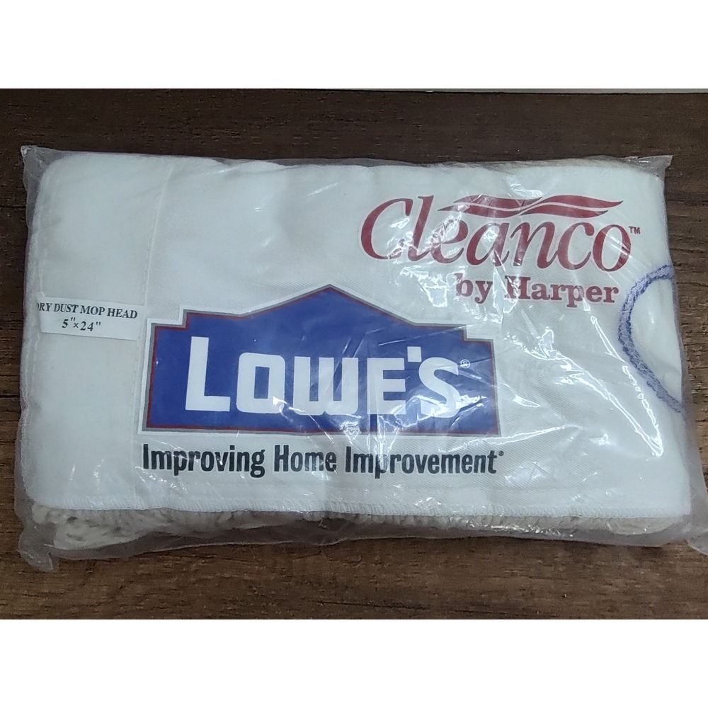 Cleanco By Harper Dry Mop Head 5x24" Lowes Logo NOS